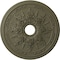 Ekena Millwork Rose and Ribbon Ceiling Medallion (Canopies up to 4"), 23 5/8"OD x 4"ID x 1 1/2"P, Spartan Stone CM23ROSSF - alternate 1